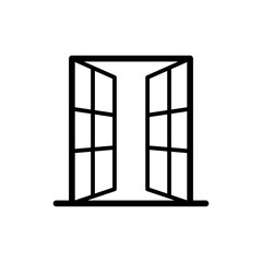 Window icon in trendy flat design