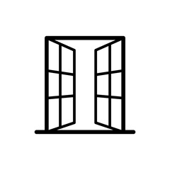 Window icon in trendy flat design