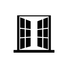 Window icon in trendy flat design