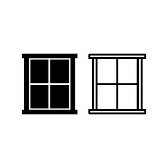 Window icon in trendy flat design