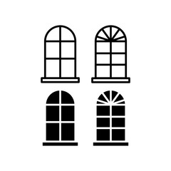Window icon in trendy flat design