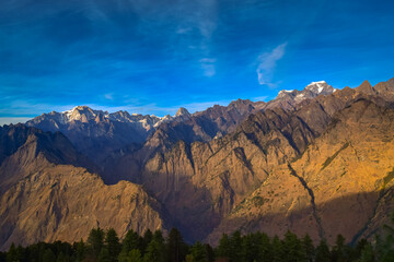 Mesmerizing view of Kamet, Parvati and Neelkanth mountains of Garhwal Himalayas from Kuari pass...