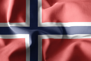 Fototapeta premium 3d rendering waving silk flag of Norway
