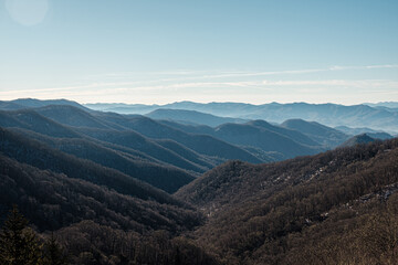 Fototapeta premium View from the Great Smoky Mountain National Park in North Carolina.