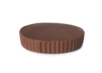 Sweet peanut butter cup isolated on white