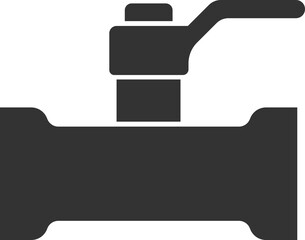Icon of a pipe with a gate valve.