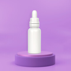 3D render of purple abstract geometric background. product purple pastel podium or pedestal backdrop.