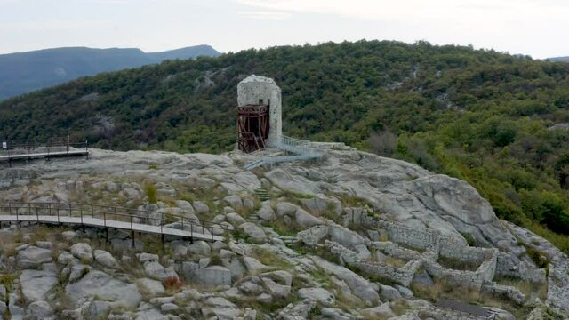 Tower in The ancient Thracian city of Perperikon, Kardzhali Region, Bulgaria