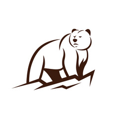 Bear logo design, vector illustration