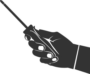 A screwdriver icon in your hand. Black silhouette.