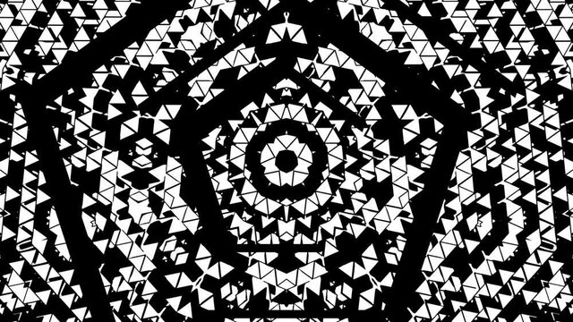 Contrast Herringbone VJ-Loop 4 - Eternal Pentagon - Super hypnotic herringbone pattern. luminary movement around the eternal pentagon. Perfectly looped.