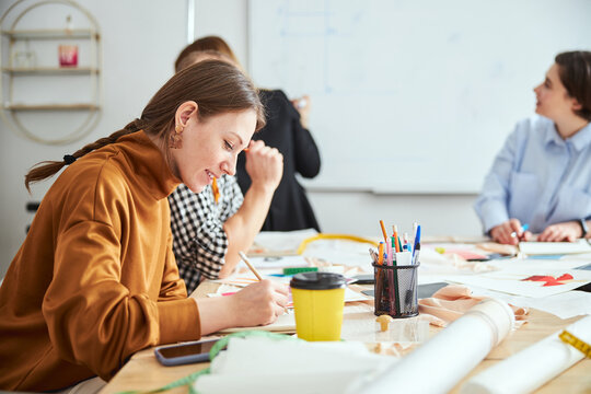 Productive working day in the dressmaking establishment