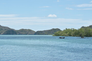 Fototapeta na wymiar landscape of sea from Lipe island travel location in Thailand