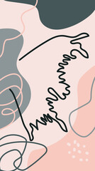 Set pink and nude stories highlights covers outline a butterfly, diamond, hand and key.