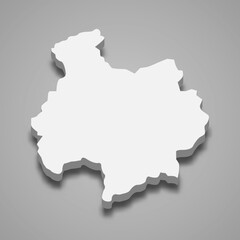 3d isometric map of Bac Kan Province of Vietnam