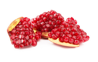 Pomegranate path isolated on a white