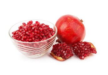 Pomegranate path isolated on a white