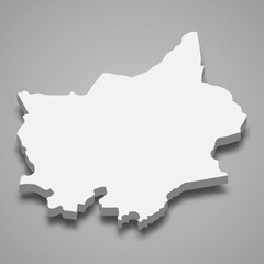 Obraz premium 3d isometric map of Binh Phuoc Province of Vietnam