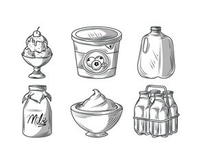milk products sketch