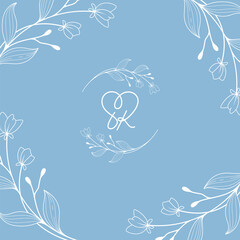 spa & beauty logo, beauty flower ornament illustration