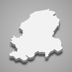 Obraz premium 3d isometric map of Dong Nai Province of Vietnam