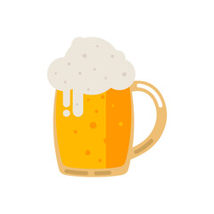 Beer icon. Vector beer. Glass with beer isolated on a white background