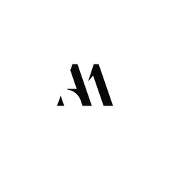 initial MA logo design vector
