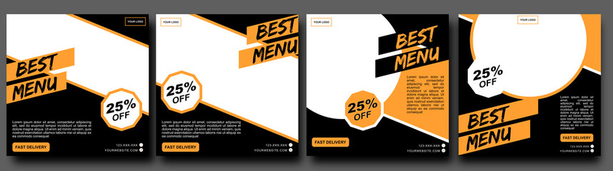 Template Instagram Banner Menu Food delivery