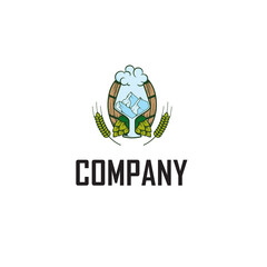 Brewery logo, vintage illustration of beer logo, adult drink logo