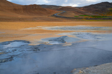 Namafjall Hverir geothermal area Northeast Iceland landscape
