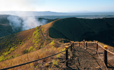 Stairway trail in masaya volcano national park, Nicaragua