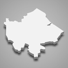 3d isometric map of Quang Tri Province of Vietnam