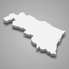 3d isometric map of Thanh Hoa Province of Vietnam