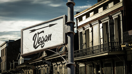 Obraz premium Street Sign to Vegan
