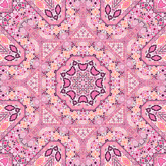 Abstract seamless pattern with geometric elements structure.