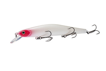 Wobbler with hooks for fishing as bait for fish, which is used for spinning. Fishing tackle for a...