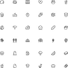 icon vector icon set such as: steak, culture, round, stopwatch, filled, haricot, crop, editable, loaf, kabob, farming, scrambled, marine, citrus, clean, cep, mollusk, shish, clothing, strawberry