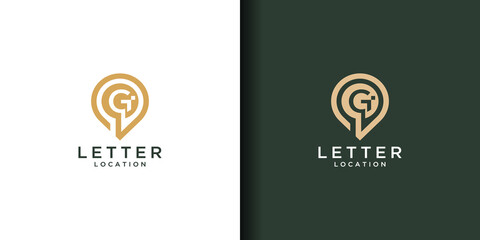 Letter g location logo design. icon inspiration