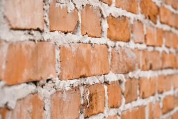 Grunge Brick Wall Horizontal Background. Vintage brickwork backdrop or Pattern of old brick wall. Grunge great for your design