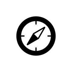 Compas vector flat glyph icon. Navigation sign
