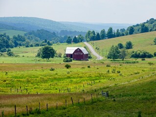 Oneonta USA - 12 July 2014 - Farm house in Otsego County NY