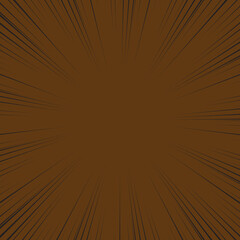 Obraz premium Speed Line background. Vector illustration. Comic book black and brown radial lines background.