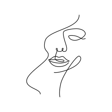 recommend clip art: face drawing line art in graphic style vector illustration