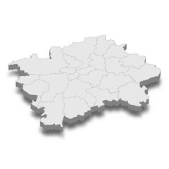 3d isometric map of Prague City is a Capital of Czech Republic,