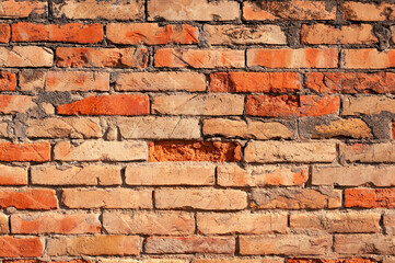 Old block wall full-frame view 