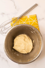 Shortbread biscuits dough: butter, sugar and flour.