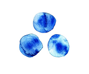 Blue watercolor paper texture abstract background, elements for your design or logo
