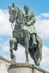 Fototapeta na wymiar Christian X. Staue (equestrian statue of Christian X.) at Annæ Plads copenhagen Region Sjælland (Region Zealand) Denmark