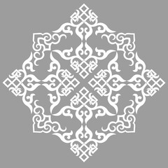 vector oriental chinese ornament, asian traditional pattern, floral vintage element, cut silhouette, ornament central asia, applique work, mongolian ornament