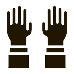 surgeon gloves glyph icon vector. surgeon gloves sign. isolated symbol illustration